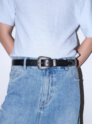 Carved Silver Belt