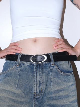 Oval Silver Belt