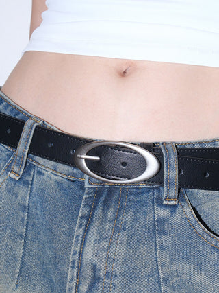 Oval Silver Belt