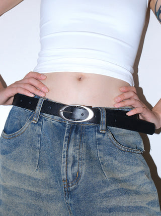 Oval Silver Belt
