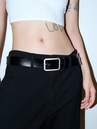 Square Leather Belt