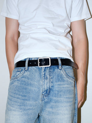 Square Leather Belt