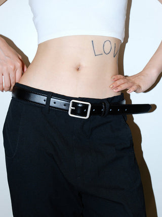 Square Leather Belt