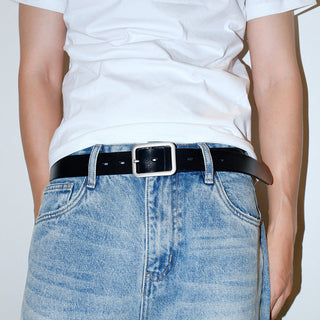 Square Leather Belt