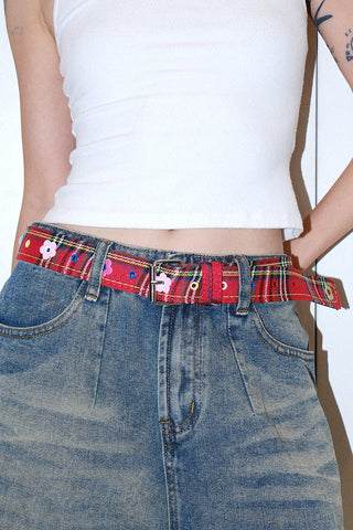 Plaid Stitch Belt