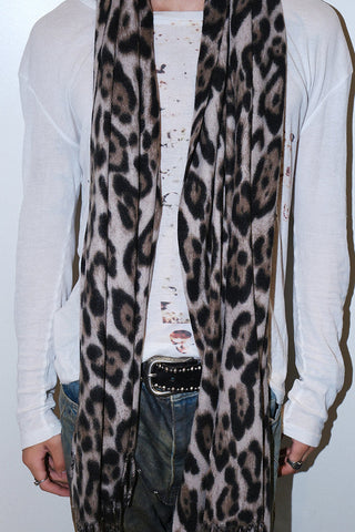 Leopard Tassel Scarf