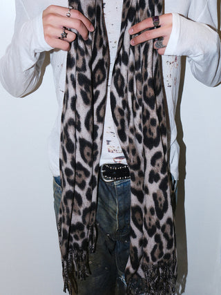 Leopard Tassel Scarf