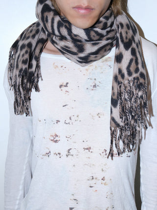 Leopard Tassel Scarf