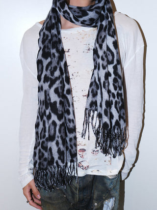 Leopard Tassel Scarf
