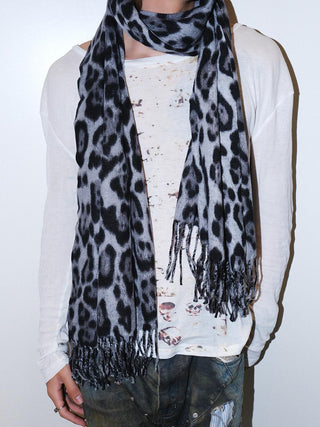Leopard Tassel Scarf