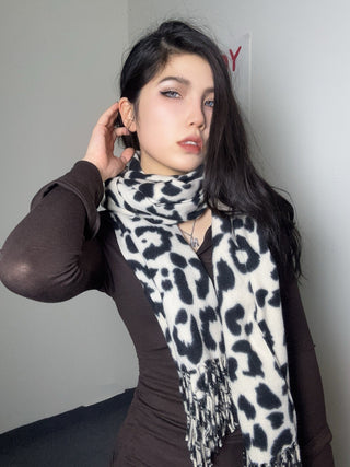 Leopard Tassel Scarf