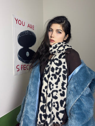 Leopard Tassel Scarf