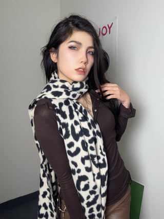 Leopard Tassel Scarf