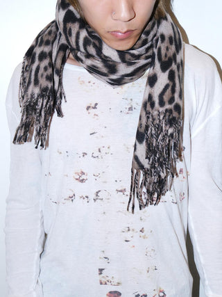 Leopard Tassel Scarf