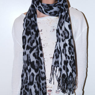 Leopard Tassel Scarf