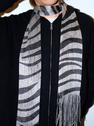 Striped Plush Scarf