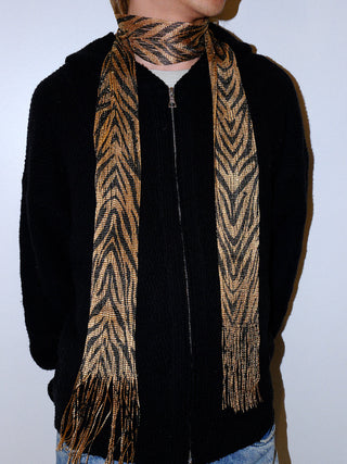 Striped Plush Scarf
