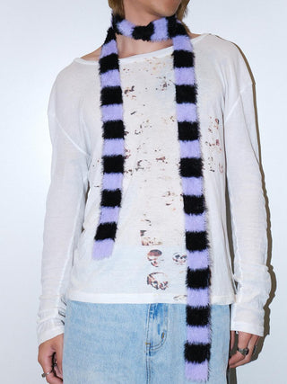 Striped Plush Scarf