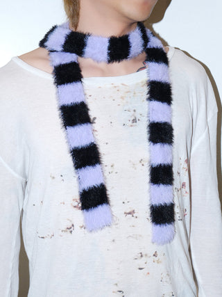 Striped Plush Scarf