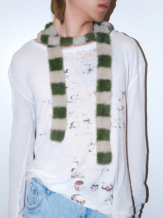 Striped Plush Scarf