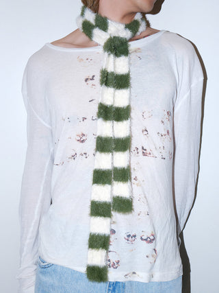 Striped Plush Scarf