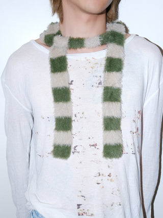 Striped Plush Scarf