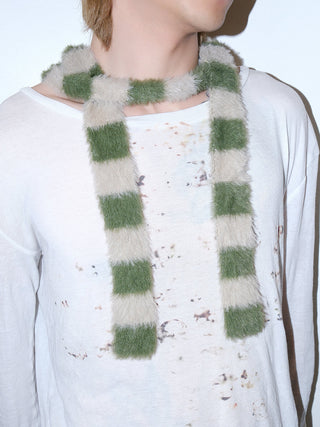 Striped Plush Scarf