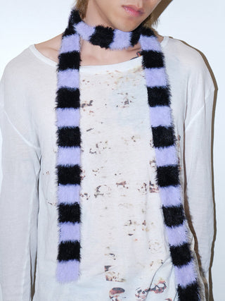 Striped Plush Scarf