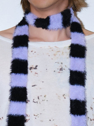 Striped Plush Scarf