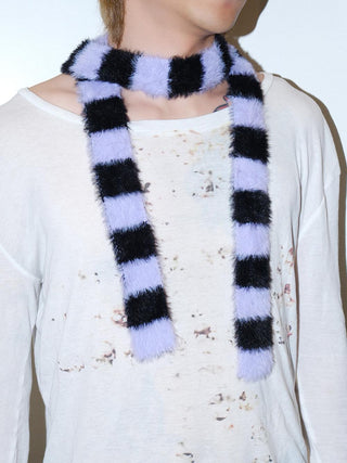 Striped Plush Scarf