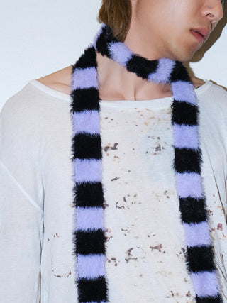 Striped Plush Scarf