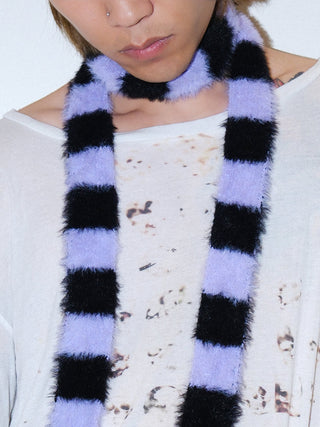 Striped Plush Scarf