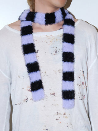 Striped Plush Scarf
