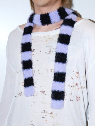 Striped Plush Scarf