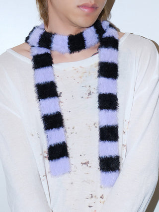 Striped Plush Scarf