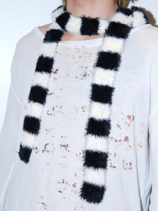 Striped Plush Scarf