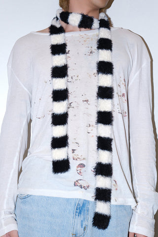 Striped Plush Scarf