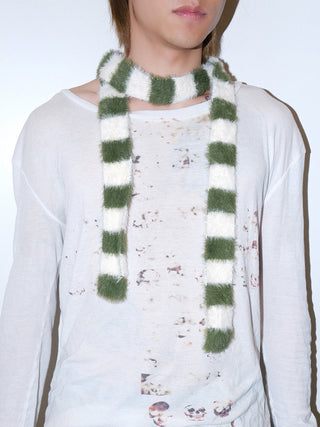 Striped Plush Scarf