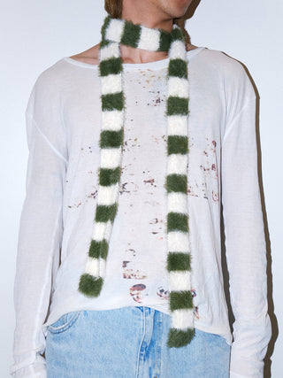 Striped Plush Scarf