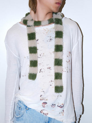 Striped Plush Scarf