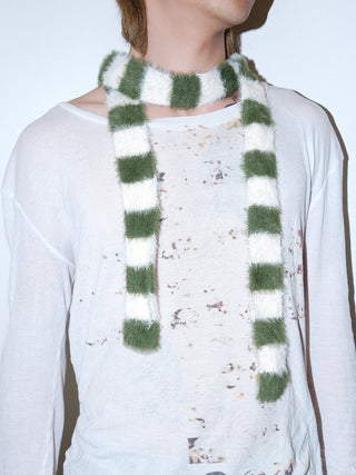 Striped Plush Scarf