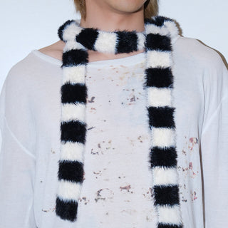 Striped Plush Scarf