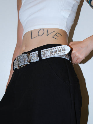 Rhinestone Sequin Belt