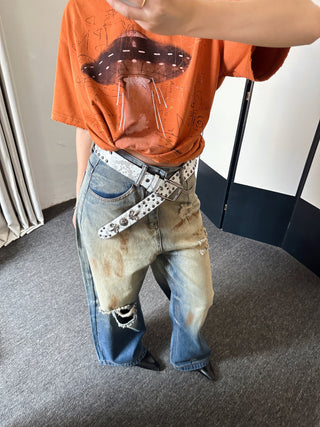 Skull Rivet Belt