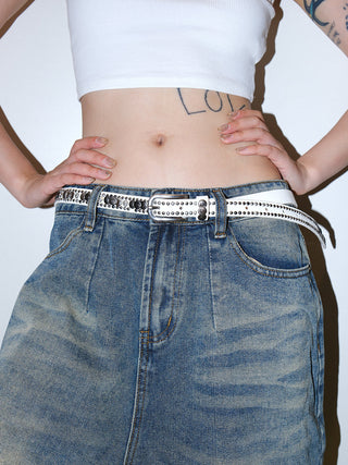 Rhinestone Punk Belt
