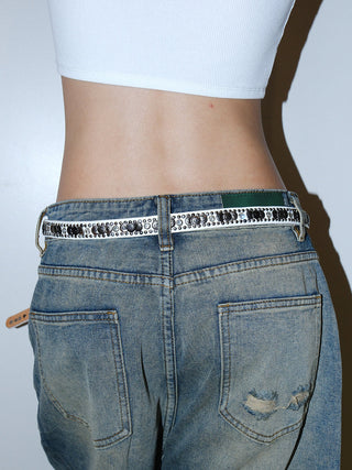 Rhinestone Punk Belt