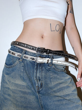 Rhinestone Punk Belt