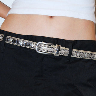 Rhinestone Punk Belt