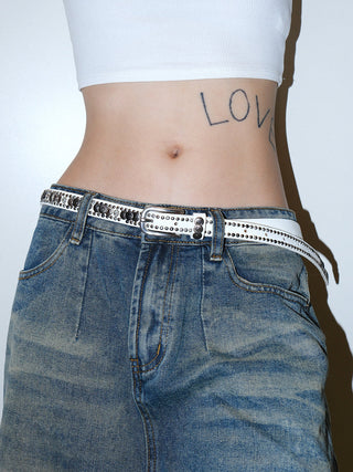 Rhinestone Punk Belt