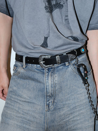 Turquoise Rivet Belt
